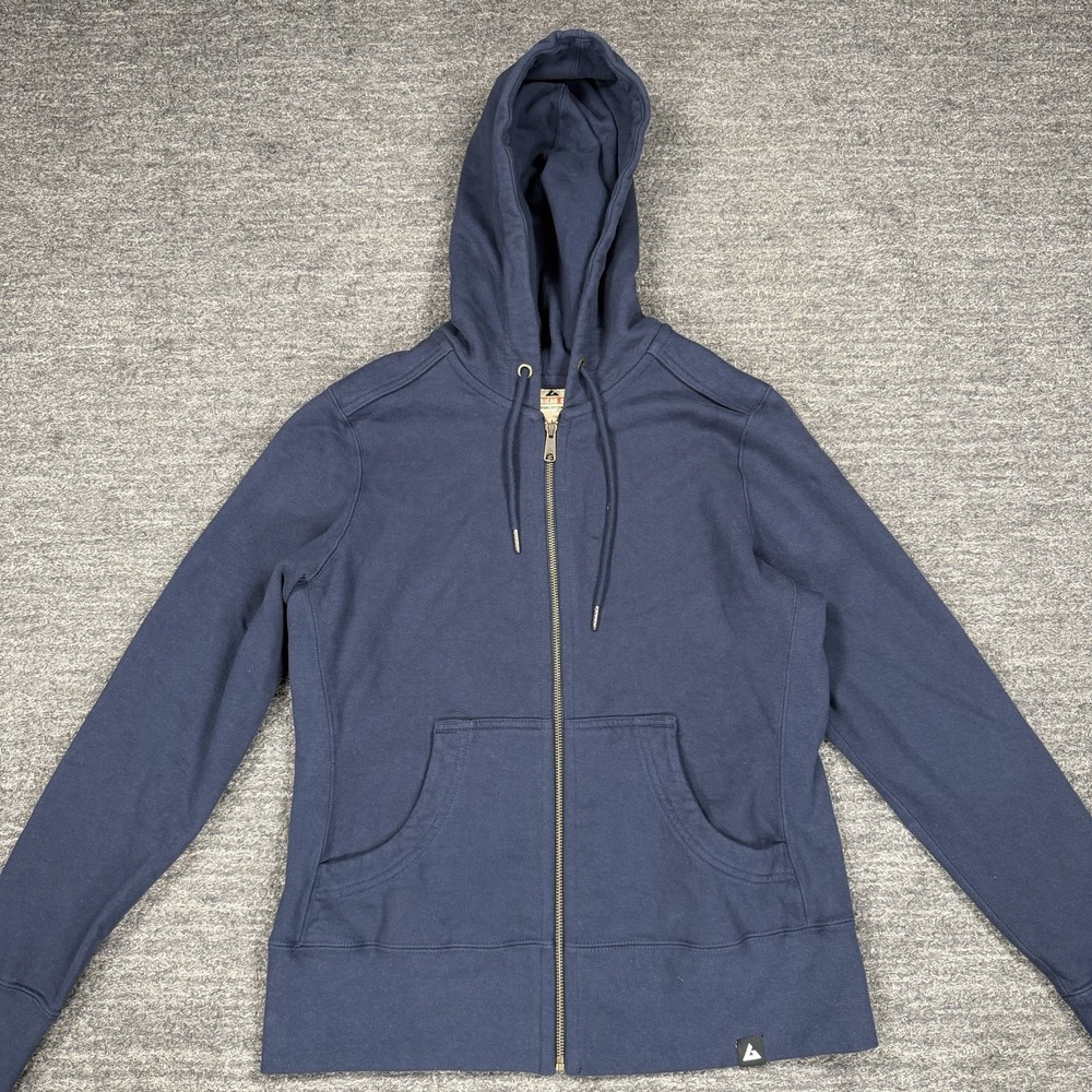 American Giant Hoodie Women Large Navy Blue Full Zip Cotton Heavy Sportswear USA